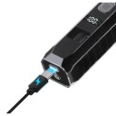 Hår- og skægtrimmer med T-blade til mænd 400 mAh batteri Driftstid 3 timer Gennemsigtigt hus Sort Barbermaskine til konturer og kanter 5