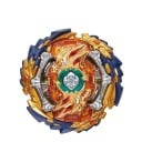 Harci pörgettyű műanyagból és fémből a pörgettyűk összecsapásához. Átmérő kb. 5,3 cm. Többszínű dizájn középen mintával és formázott peremmel. 19