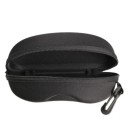 Hard Glasses Case 16 x 8.1 x 7.2 cm Black Protective Case Made of EVA with Zip and Carabiner for Sunglasses and Prescription Glasses 1