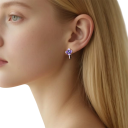 Harmonic Pansy Earrings 925 Sterling Silver for Women Fashion Delicate Jewellery with Floral Design 2