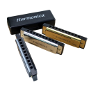 Harmonijka C 10 otworów chromatyczna harmonijka z etui dla początkujących instrument muzyczny prezent różne kolory praktyczne opakowanie podróżne 8