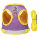 Harnais de sécurité pour chiens avec laisse Harnais réfléchissant pour chiens Gilet respirant pour petits chiens et chiots de 1,5 à 3 kg 5