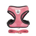 Harnais en maille respirante pour chiens avec laisse Accessoires pour petits chiens et chiots Ensemble de harnais et de laisse Gilet avec éléments réfléchissants 1,5 - 2,5 kg 1