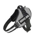 Harnais réfléchissant multicolore Gilet respirant réglable pour animaux de compagnie Harnais de sécurité pour petits chiens avec inscription Service Dog 9