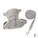 Harnais réglable pour chats et petits chiens taille M Avec la laisse Fermeture sécurisée Matériau respirant et confortable Couleur variée 11