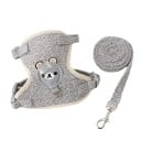 Harnais réglable pour chats et petits chiens taille S Avec un anneau pour laisse Fermeture sécurisée Matériau respirant et confortable Couleur 11
