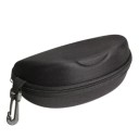 Hartes Brillenetui 16 x 8,1 x 7,2 cm Schwarzes schützendes EVA-Etui mit Reißverschluss und Karabiner für Sonnen- und Korrekturbrillen 6