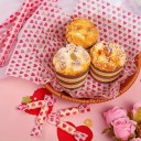 Hârtie cerată 21,5 x 25 cm 50 buc Motif inimi Hârtie de ambalare impermeabilă pentru produse de patiserie Deserturi și sandvișuri Hârtie de ambalare pentru bucătărie 5