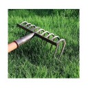 Hârtie multifuncțională cu 9 dinți 32 x 14 cm din oțel manganos unelte de grădină negre pentru colectarea ierbii, plivirea, afânarea solului și îndepărtarea deșeurilor 3