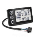 Hastighedsmåler til elcykel LCD skærm S866 med baggrundsbelysning og 5 PAS tilstande 8 x 5 x 1 cm SM 6 PIN stik Sort Til elektriske cykler 2