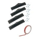 Hátsó lökhárító spoiler 4 db védőburkolat diffúzor 15 x 3 cm és 5 x 9 cm műanyag fekete univerzális autó kiegészítő 5