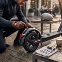 Hátsó sárvédő Xiaomi M365-hez világítással és támasztékkal 5,5 x 32 cm PC és ABS Fekete Szerelési anyaggal Elektromos rollerhez 36 V 3