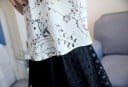Haut d'été élégant pour femme avec un motif floral et des épaules dénudées Manches courtes Col rond Polyester doux avec élasthanne 12
