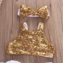 Haut et jupe à paillettes pour filles 3