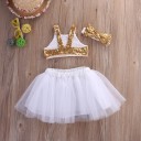 Haut et jupe à paillettes pour filles 4