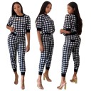 Haut et pantalon à carreaux pour femmes 3