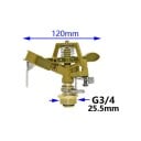 Have metal sprinkler impuls 360° justerbar 12 cm gevind 3/4" zinklegering til græsplæne 4
