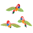 Hawaïaanse feestdecoratie opblaasbare papegaai PVC 56x72 cm Tropisch Zomer Strandverjaardag Viering Speelgoed voor Kinderen Zwembad Spelletjes 3