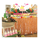 Hawaiiaanse tropische gras 100x60 cm Feestdecoratie voor tafels Zomer Strand Hula Bruiloft Verjaardagen Thematische Viering Tropische Versiering 3