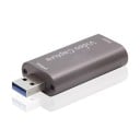 HDMI Capture Card auf USB 3.0 zur Videoaufzeichnung auf dem Computer HDMI-Eingang bis 4K Kompakte Abmessungen 6,4 x 2,8 x 1,3 cm Graues Gehäuse 2