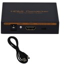 HDMI Converter with Audio Separation to Optical SPDIF and Stereo RCA Pass-Through HDMI Output 2CH and 5.1CH Switch 1080p Resolution USB Powered 1