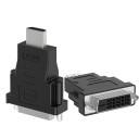 HDMI-DVI kaksisuuntainen sovitin HDMI uros - DVI-D naaras videosignaalimuunnin Full HD 1080p näyttöön, televisioon, projektoriin, tietokoneeseen, kannettavaan tietokoneeseen 1
