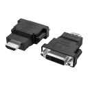 HDMI-DVI kaksisuuntainen sovitin HDMI uros - DVI-D naaras videosignaalimuunnin Full HD 1080p näyttöön, televisioon, projektoriin, tietokoneeseen, kannettavaan tietokoneeseen 2