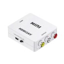 HDMI to RCA AV Adapter HDMI to Cinch Video and Audio Converter USB Power for TV DVD VHS Gaming Consoles Projectors 3
