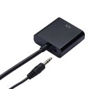 HDMI to VGA Adapter with Cable for Monitor or Projector Audio Output 3.5 mm Jack Included Audio and Power Cable Resolution 1080p 3