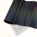 Headlight Film 30x80 cm with Honeycomb Pattern Rainbow Effect Light Black Dark Black Transparent 2