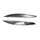 Headlight Stickers 3D Effect 2 pcs ABS Carbon Black Stickers Decoration for Car Light Appearance Modification 1
