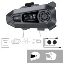 Headset de motas A1 com display BT 5.3 Microfone suave Rádio FM IPX6 1000 mAh Controlo táctil de volume Autonomia até 48 h para capacetes integrais 2