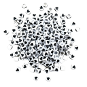 Heart Printed Beads for Threading 100 pcs 2