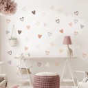 Heart Shaped Decorative Stickers 36 pcs Set of 3 Sheets of 12 Stickers Easy Application Decorative Stickers for Various Surfaces 2
