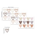 Heart Shaped Decorative Stickers 36 pcs Set of 3 Sheets of 12 Stickers Easy Application Decorative Stickers for Various Surfaces 3