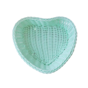 Heart-Shaped Food Basket 23.5×21.5 cm Wicker Basket for Serving and Storing Food at Home 1
