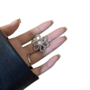 Hebilla de metal ajustable con forma de flor para cintura, ajuste de pantalones, sin costuras, hebilla decorativa para jeans, faldas 4