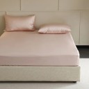 Hedvábné napínací prostěradlo King size 198,12 × 203,2 × 30,48 cm Přírodní morušové hedvábí Luxusní prostěradlo na matraci Elastické 15
