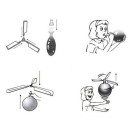 Helicóptero de balão para crianças Brinquedo voador com hélice movido por um balão cheio Conjunto com dois balões Plástico e borracha Diâmetro 28 cm 5