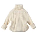 Herbst Winter Kinder Strick Rollkragenpullover für Neugeborene Einfarbiger warmer Pullover aus Baumwolle und Acryl Bequemes Kleidungsstück für Jungen und Mädchen 6
