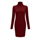 Herbstliches Damenkleid mit Rollkragen 11