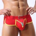 Heren boxershort van katoen met riem- en ritsmotief J3059 3