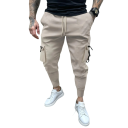 Heren casual multi-pocket slim broek Stijlvolle broek met een slanke pasvorm Comfortabele broek met zakken voor elke dag Moderne urban broek met zakken 4