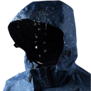 Heren casual waterdichte jas met capuchon en rits met bladerenmotief polyester 2