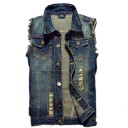 Heren denim vest 4