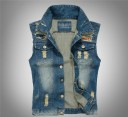 Heren denim vest F1284 3