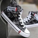 Heren enkelsneakers van denim J1474 1