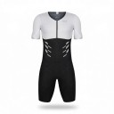 Heren fietset met korte mouwen en shorts Rits aan de voorkant Rekbaar materiaal 80 % polyester en 20 % spandex 1