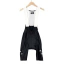 Heren fietsshorts met bretels en brede schouderbanden en een netdeel op de rug van gestructureerde stof voor racefiets en gravel 1
