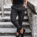 Heren geruite broek F1345 3